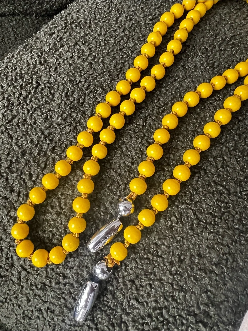 Ossa Yellow Beaded Crossbody Phone Cord